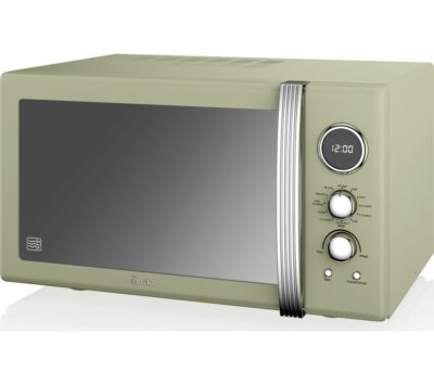 SWAN  SM22080GN Retro Digital Microwave with Grill - Green
